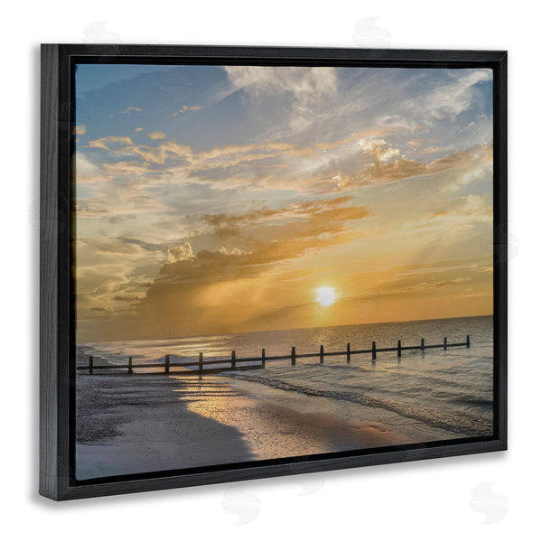 Stupell Industries Mike Calascibetta | Sunset Pier Photograph