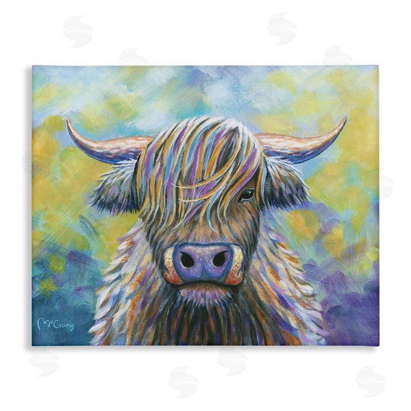 stupell industries Mike McClery | Highland Cow with Vibrant Hair