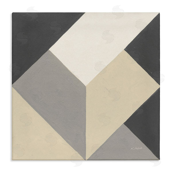 stupell industries Mike Schick | Geometric Shape Arrangement Abstract Grey Beige Heart Wall Art