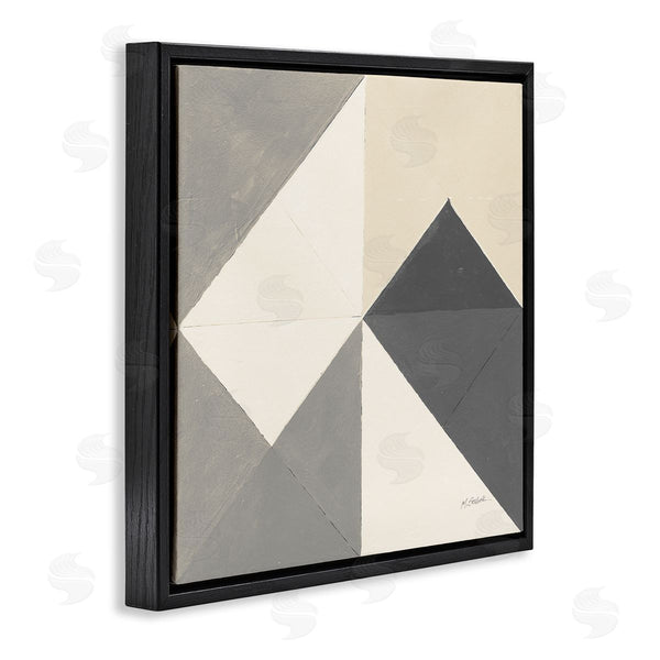 Stupell Industries Mike Schick | Vintage Geometric Shapes Abstract Arrangement Beige Grey Wall Art