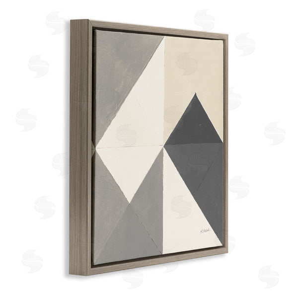 Stupell Industries Mike Schick | Vintage Geometric Shapes Abstract Arrangement Beige Grey Wall Art