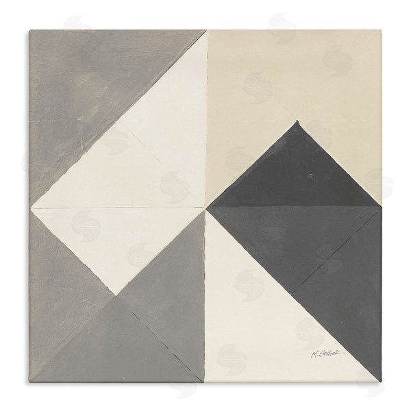 stupell industries Mike Schick | Vintage Geometric Shapes Abstract Arrangement Beige Grey Wall Art