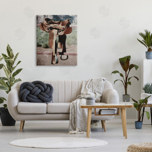 Stupell Industries Milli Villa | Abstract Equestrian Saddle Wall Art