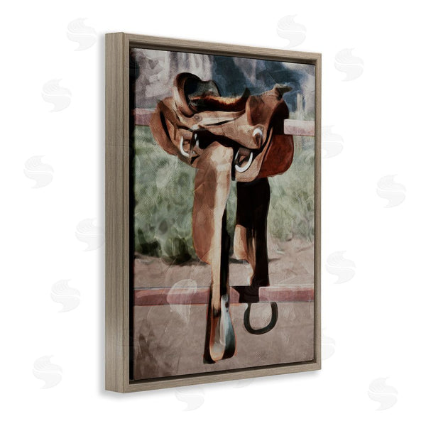 Stupell Industries Milli Villa | Abstract Equestrian Saddle Wall Art