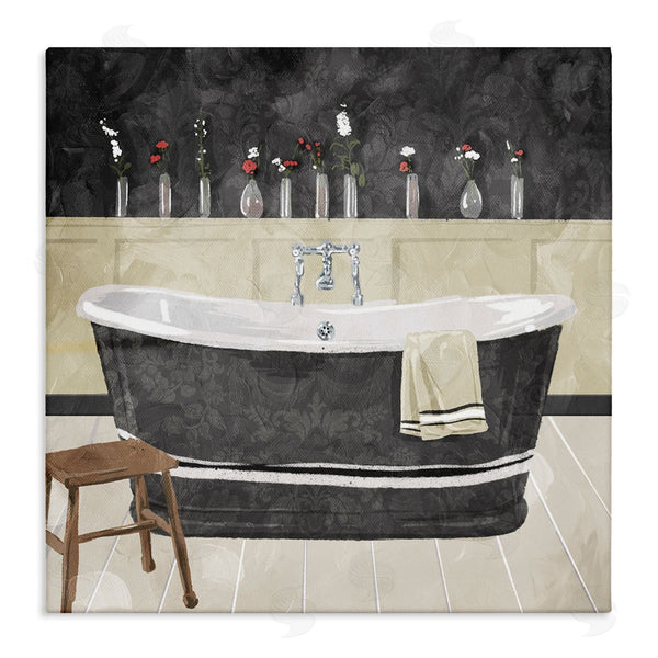 stupell industries Milli Villa | Bath Tub Interior Black & White