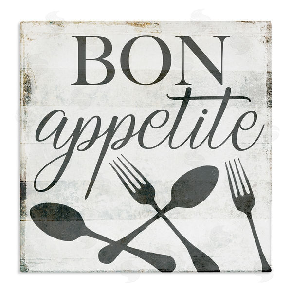 stupell industries Milli Villa | Bon Appetite Rustic Fork Spoon