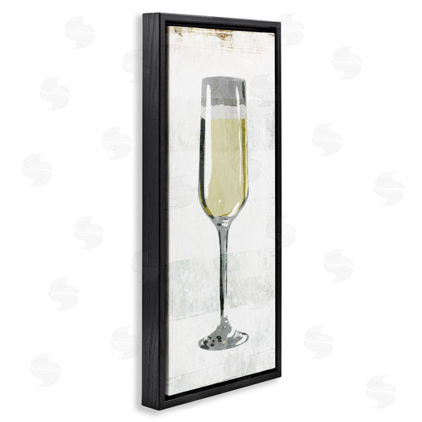 Stupell Industries Milli Villa | Champagne Flute Rustic Kitchen Wall Art