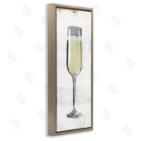 Stupell Industries Milli Villa | Champagne Flute Rustic Kitchen Wall Art