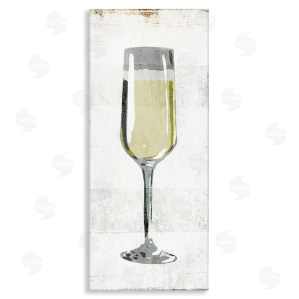 stupell industries Milli Villa | Champagne Flute Rustic Kitchen Wall Art