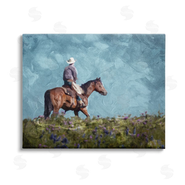 stupell industries Milli Villa | Cowboy in Meadow Wall Art