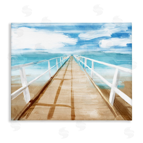 stupell industries Milli Villa | Docks Out to Ocean Horizon Contemporary Beach Scene Wall Art