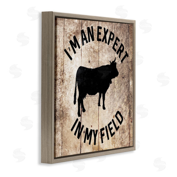 Stupell Industries Milli Villa | Expert In My Field Funny Cow