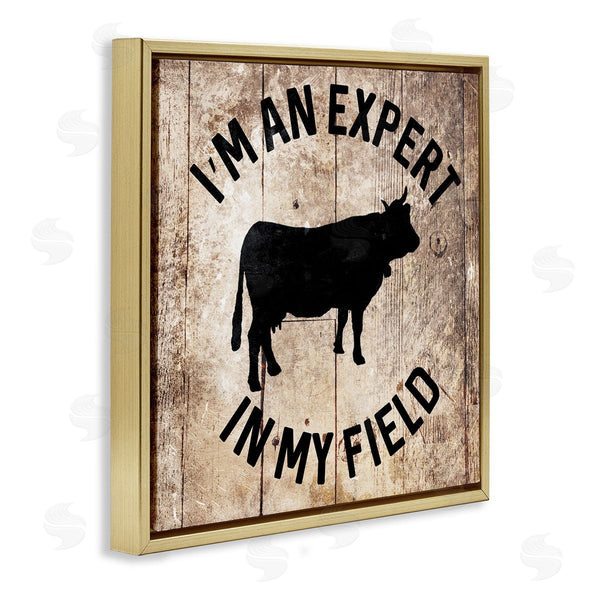Stupell Industries Milli Villa | Expert In My Field Funny Cow