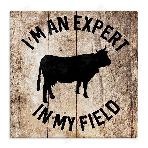 stupell industries Milli Villa | Expert In My Field Funny Cow