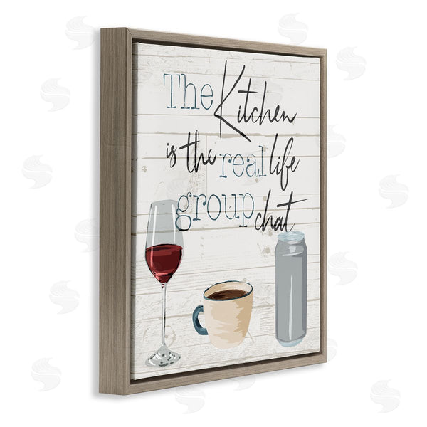 Stupell Industries Milli Villa | Kitchen Group Chat Rustic Table