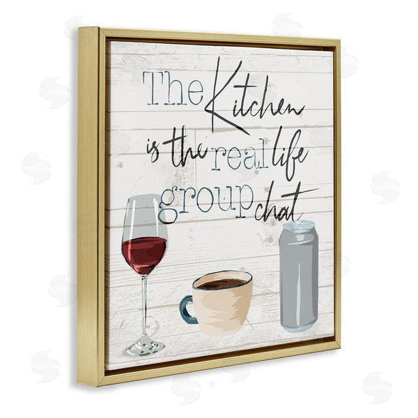 Stupell Industries Milli Villa | Kitchen Group Chat Rustic Table