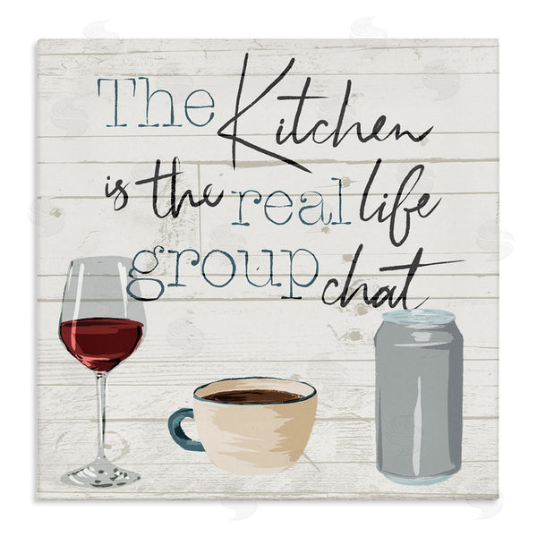 stupell industries Milli Villa | Kitchen Group Chat Rustic Table