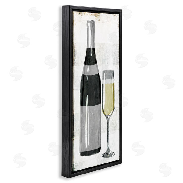 Stupell Industries Milli Villa | Rustic Champagne Glass Painted Wood