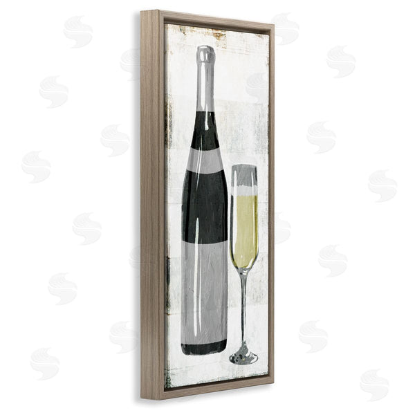Stupell Industries Milli Villa | Rustic Champagne Glass Painted Wood