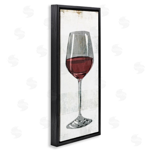 Stupell Industries Milli Villa | Rustic Kitchen Red Wine Glass Wall Art