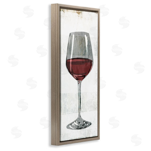 Stupell Industries Milli Villa | Rustic Kitchen Red Wine Glass Wall Art