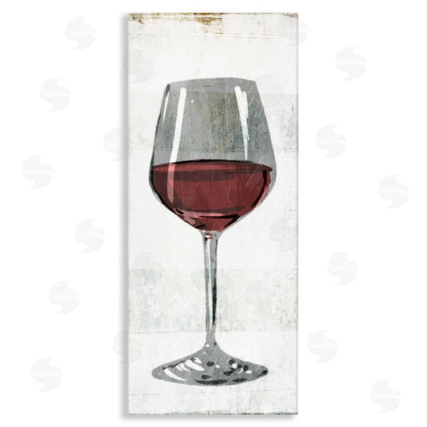 stupell industries Milli Villa | Rustic Kitchen Red Wine Glass Wall Art