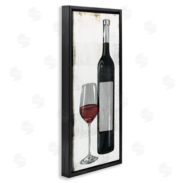 Stupell Industries Milli Villa | Rustic Red Wine Glass Distressed