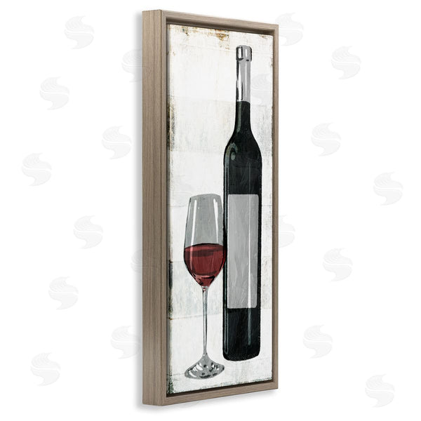 Stupell Industries Milli Villa | Rustic Red Wine Glass Distressed