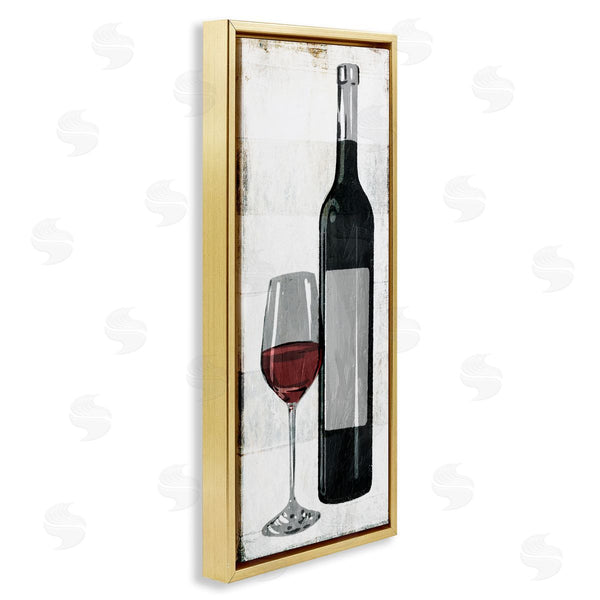 Stupell Industries Milli Villa | Rustic Red Wine Glass Distressed