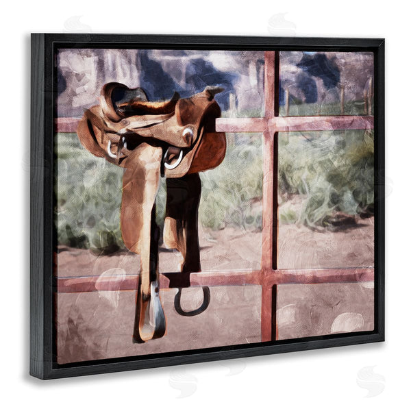 Stupell Industries Milli Villa | Saddle On Farm Fence