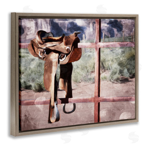 Stupell Industries Milli Villa | Saddle On Farm Fence