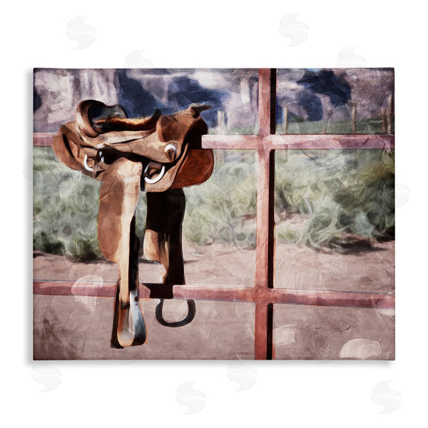 stupell industries Milli Villa | Saddle On Farm Fence