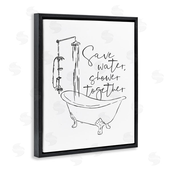 Stupell Industries Milli Villa | Shower Together Funny Ink Drawing