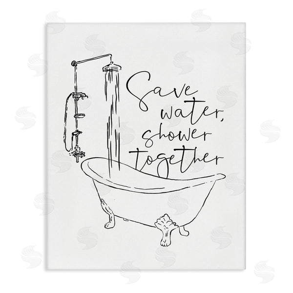 stupell industries Milli Villa | Shower Together Funny Ink Drawing