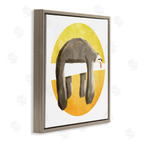 Stupell Industries Milli Villa | Sleeping Tree Sloth Yellow