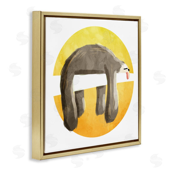 Stupell Industries Milli Villa | Sleeping Tree Sloth Yellow