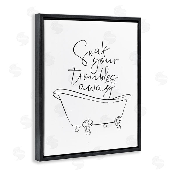 Stupell Industries Milli Villa | Soak Troubles Away Ink Drawing