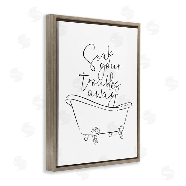 Stupell Industries Milli Villa | Soak Troubles Away Ink Drawing