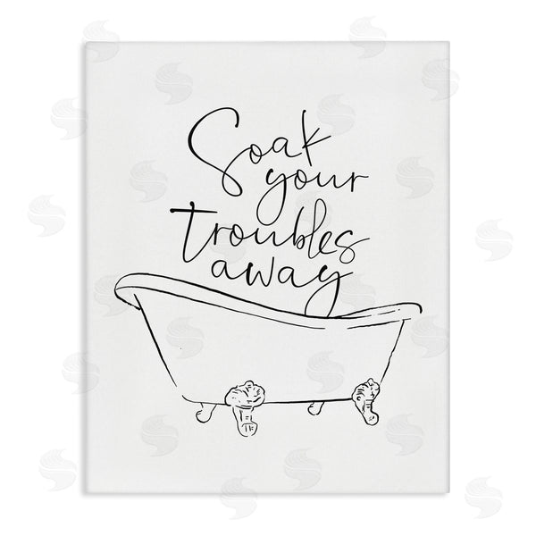 stupell industries Milli Villa | Soak Troubles Away Ink Drawing
