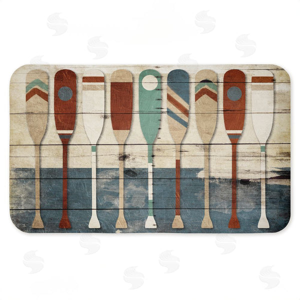 stupell industries Milli Villa | Various Rustic Oars Patterns Anti-Fatigue Mat