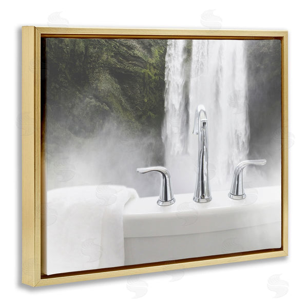 Stupell Industries Milli Villa | Waterfall Bath Time Photograph