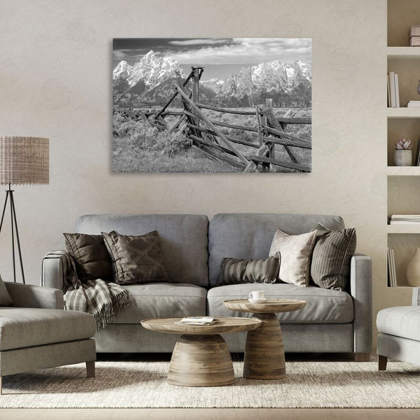 Stupell Industries MJ Photography | Grand Tetons Mountains & Fence Wall Art
