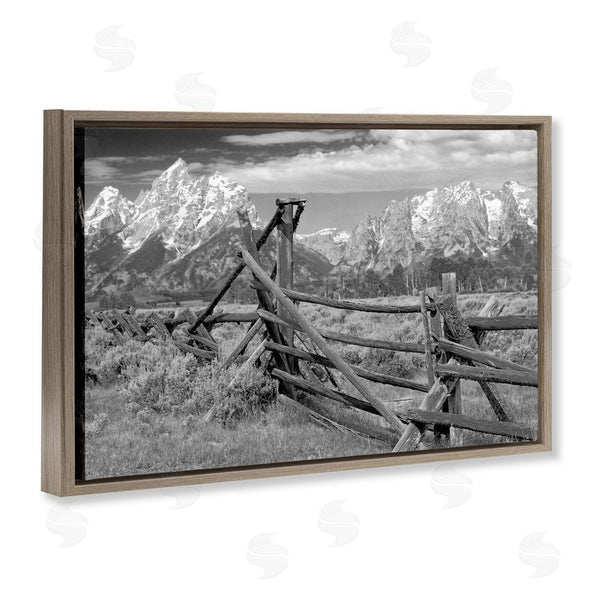 Stupell Industries MJ Photography | Grand Tetons Mountains & Fence Wall Art
