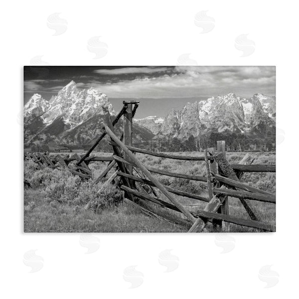 stupell industries MJ Photography | Grand Tetons Mountains & Fence Wall Art