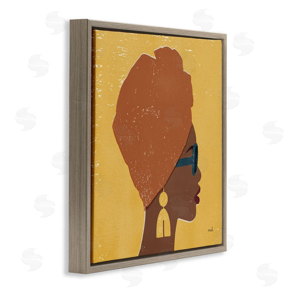 Stupell Industries Moira Hershey | Female Head Wrap Glam Fashion