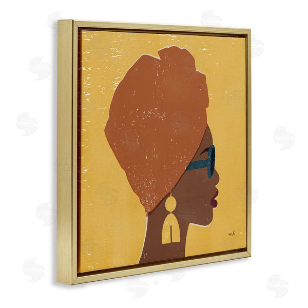 Stupell Industries Moira Hershey | Female Head Wrap Glam Fashion