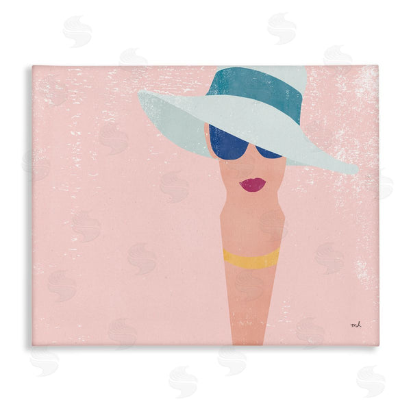 stupell industries Moira Hershey | Pink Pastel Female Portrait