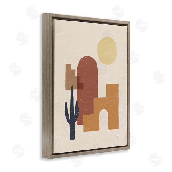 Stupell Industries Moira Hershey | Southwestern Shape Arrangement Abstract Cactus Desert Sun Landscape Wall Art