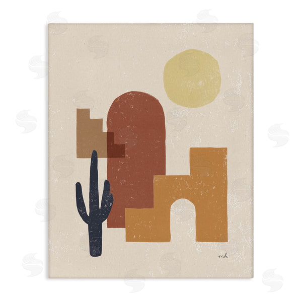 stupell industries Moira Hershey | Southwestern Shape Arrangement Abstract Cactus Desert Sun Landscape Wall Art