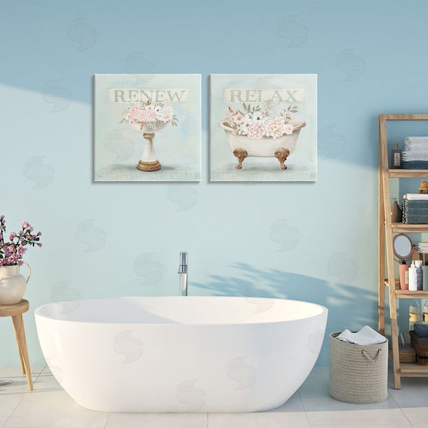 Stupell Industries Mollie B. | Antique Florals Relax Renew Wall Art